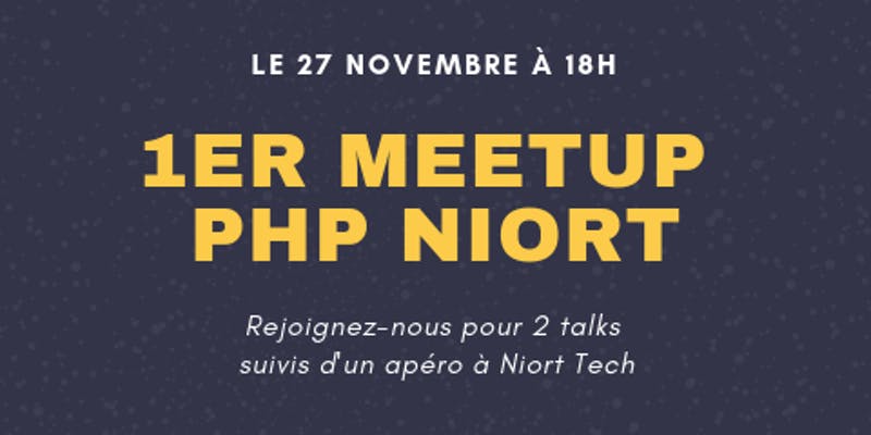 Affiche Meetup PHP Niort